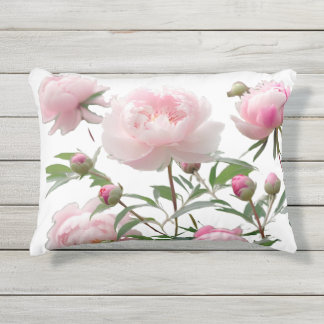 Summer Peonies Outdoor Pillow
