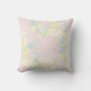 Summer peonies - piglet & butter throw pillow