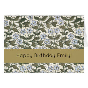 Summer Periwinkle Flower Art Nouveau Botanical