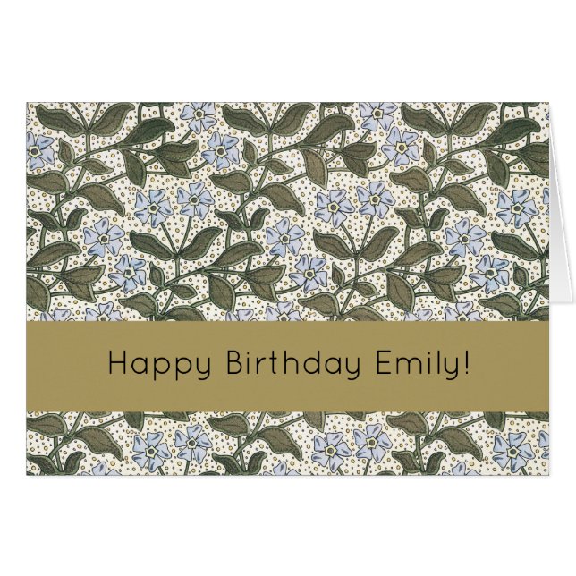 Summer Periwinkle Flower Art Nouveau Botanical (Front Horizontal)