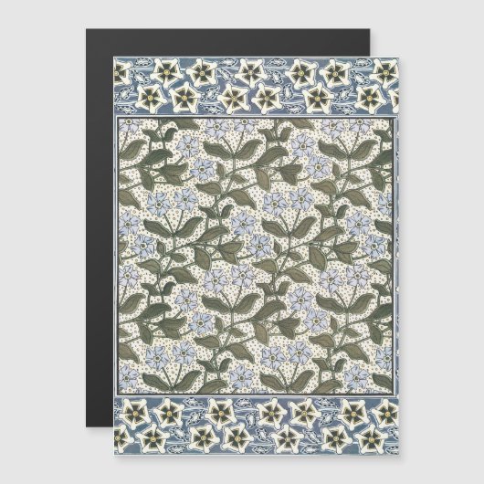 Summer Periwinkle Flower Art Nouveau Botanical (Front/Back)