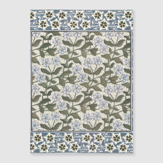 Summer Periwinkle Flower Art Nouveau Botanical (Front)