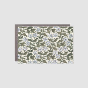 Summer Periwinkle Flower Art Nouveau Botanical Car Magnet