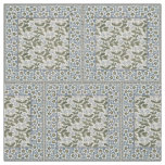 Summer Periwinkle Flower Art Nouveau Botanical Fabric