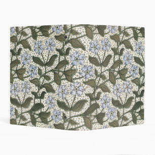 Summer Periwinkle Flower Art Nouveau Botanical Mini Binder