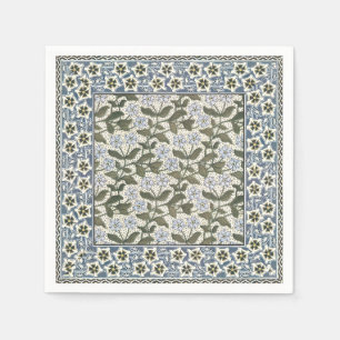 Summer Periwinkle Flower Art Nouveau Botanical Napkins