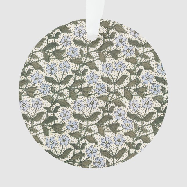 Summer Periwinkle Flower Art Nouveau Botanical Ornament (Front)