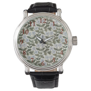Summer Periwinkle Flower Art Nouveau Botanical Watch