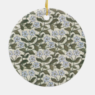 Summer Periwinkle Flower Pretty Elegant Floral Ceramic Ornament