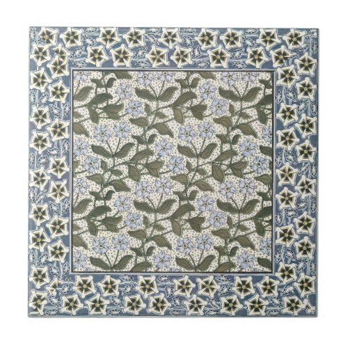 Summer Periwinkle Flower Pretty Elegant Floral Ceramic Tile