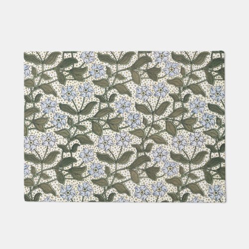 Summer Periwinkle Flower Pretty Elegant Floral Doormat