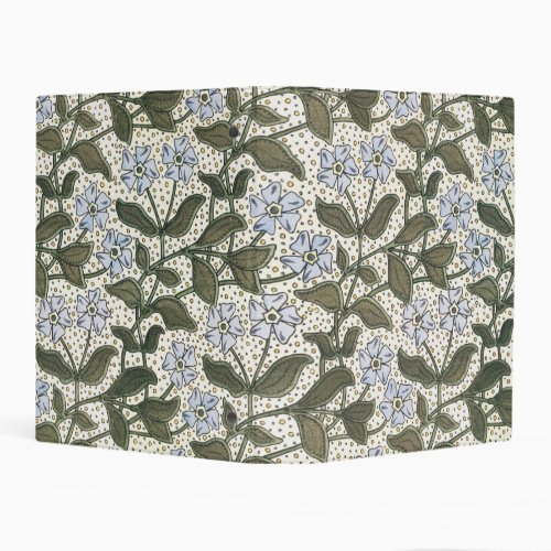 Summer Periwinkle Flower Pretty Elegant Floral Mini Binder