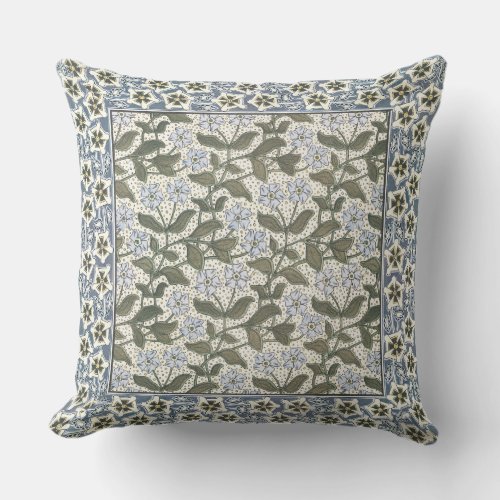 Summer Periwinkle Flower Pretty Elegant Floral Outdoor Pillow