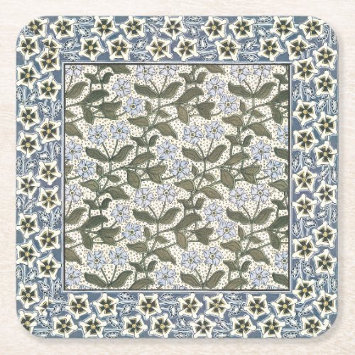 Summer Periwinkle Flower Pretty Elegant Floral Square Paper Coaster