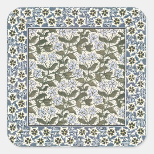 Summer Periwinkle Flower Pretty Elegant Floral Square Sticker