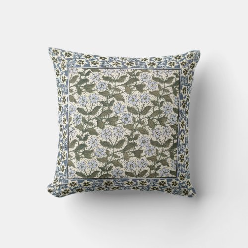 Summer Periwinkle Flower Pretty Elegant Floral Throw Pillow