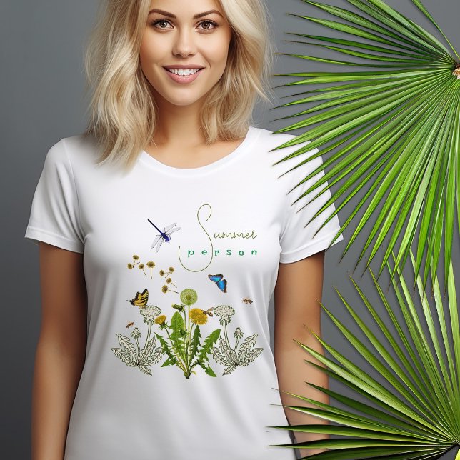 Summer Person Dandelion Beneficials Saying T-shirt (Creator Uploaded)