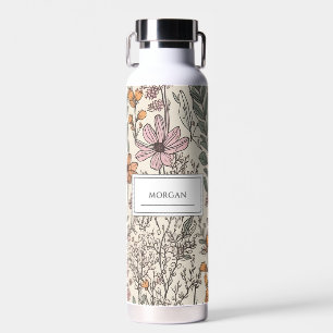 Summer Personalized Watercolor  Water Bottle