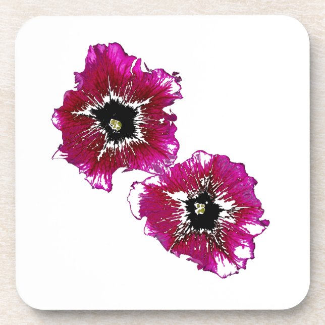 Summer Petunias Beverage Coaster (Front)