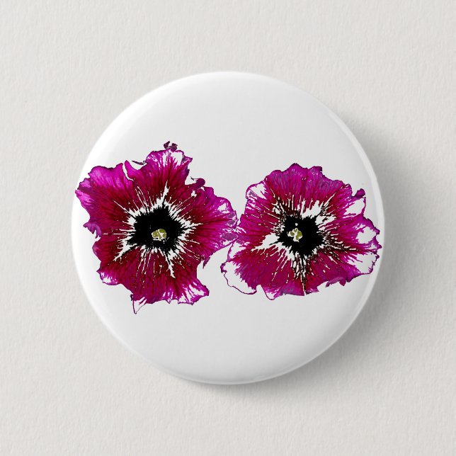 Summer Petunias Button (Front)