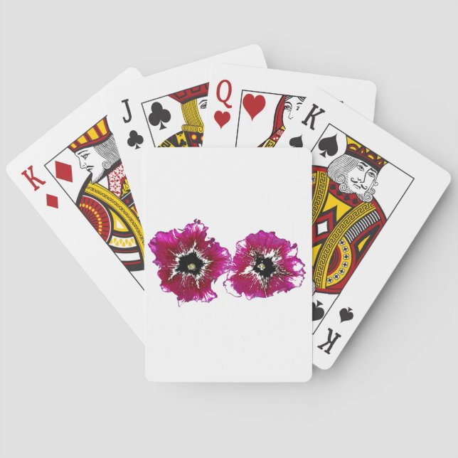 Summer Petunias Poker Cards (Back)