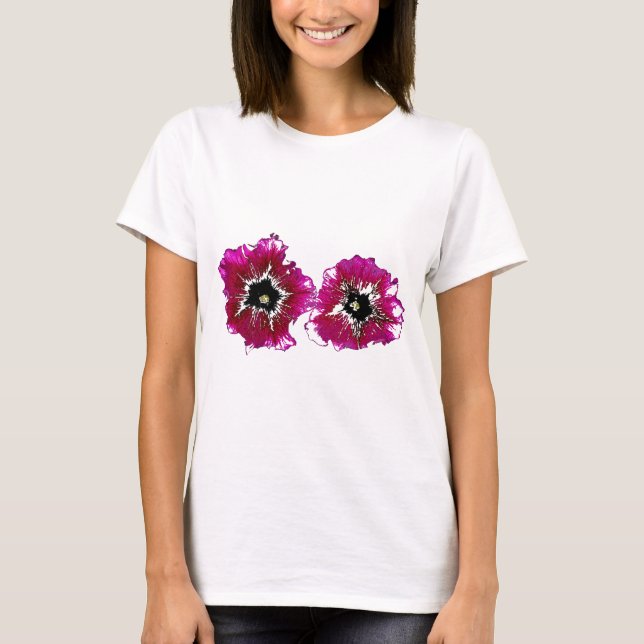 Summer Petunias T-Shirt (Front)