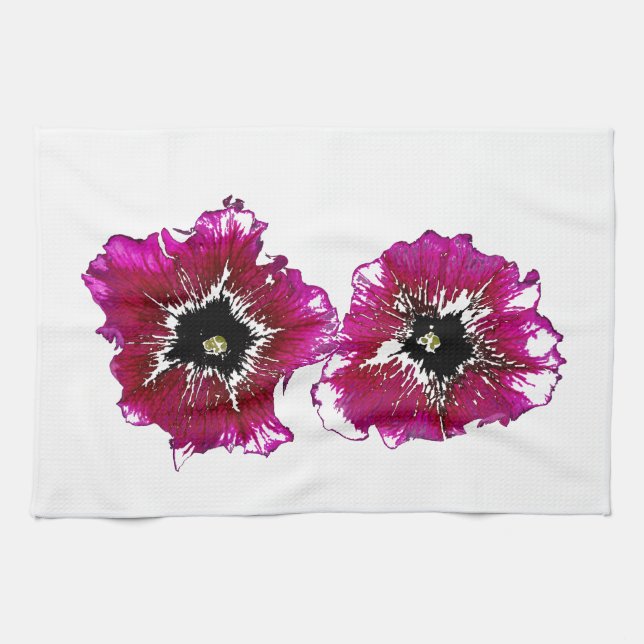 Summer Petunias Towel (Horizontal)