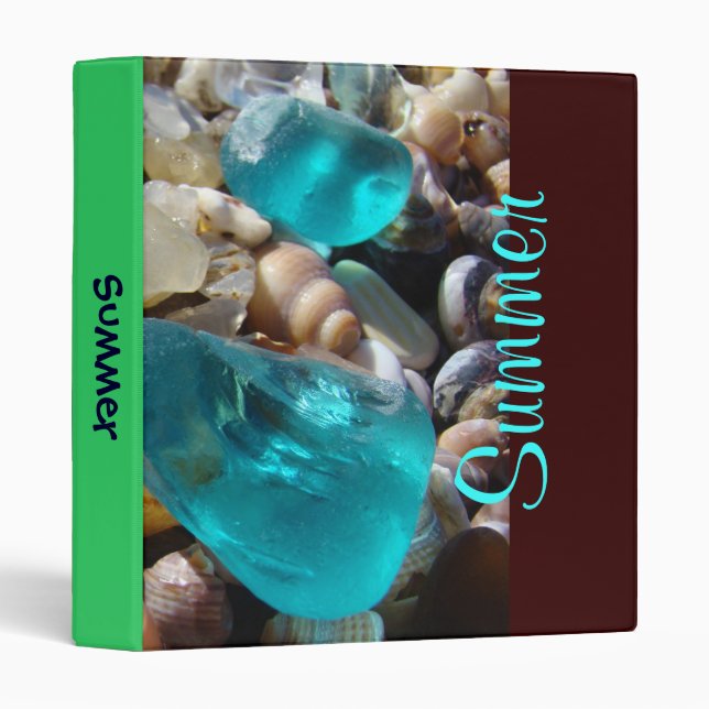 Summer Photo Scrapbook Memories Binder Beach (Front/Spine)