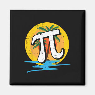 Summer Pi Day Retro Beach Math Symbols Teacher Stu Magnet