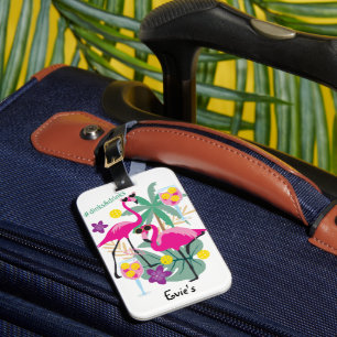 Summer Pickleball 🤩Tropical party Luggage Tag