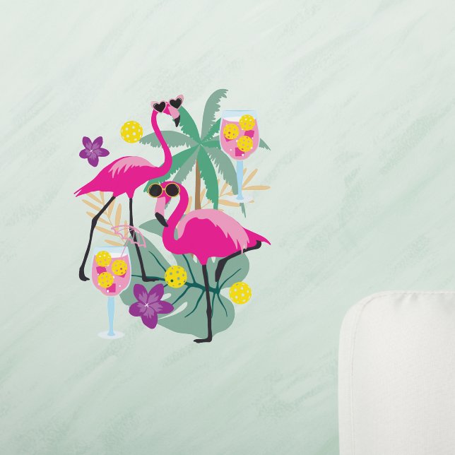 Summer Pickleball 🤩Tropical party   Wall Decal (Living Room)