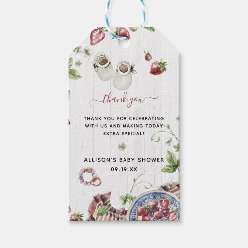 Summer Picnic  Baby Shower Thank You Favor Gift Tags
