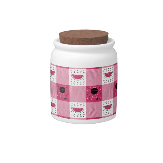 Summer Picnic Candy Jar (Front)