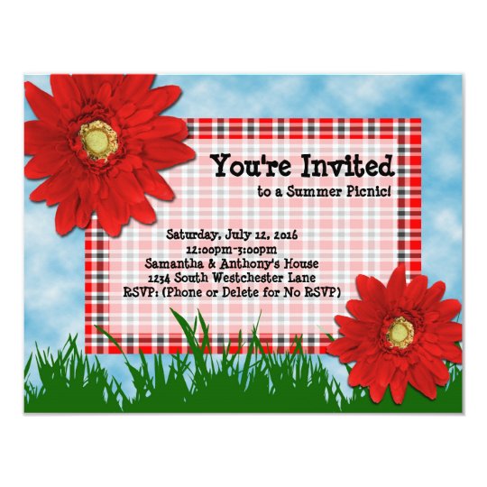 summer picnic invitation