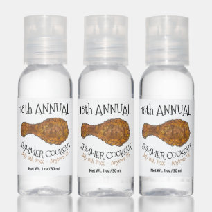 Summer Picnic Family Reunion Cookout Fried Chicken Hand Sanitizer