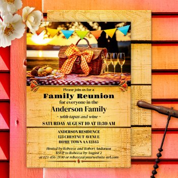 Summer Picnic Family Reunion Party  Invitation by sunnysites at Zazzle