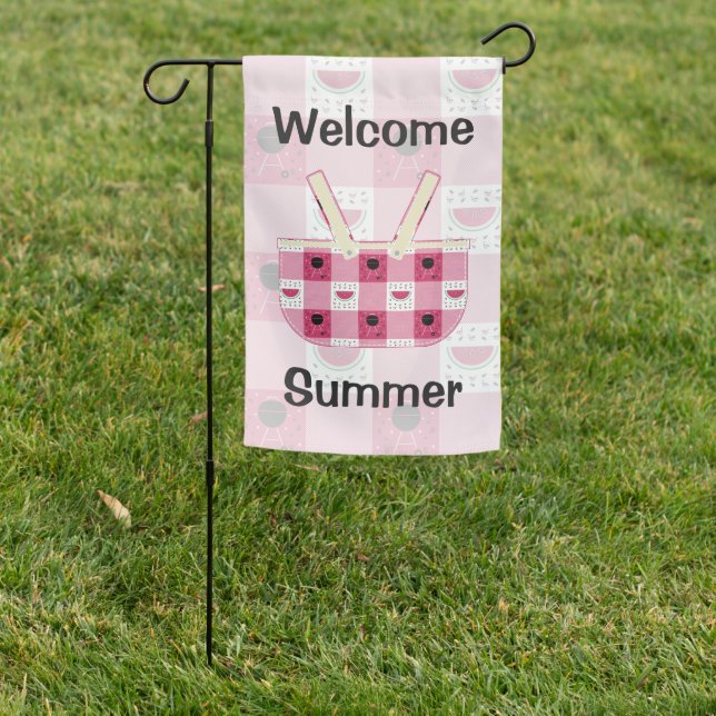 Summer Picnic Garden Flag (In SItu)