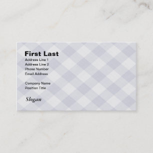 Summer Picnic Gingham Checkered Tablecloth: Blue Business Card