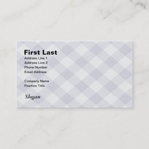 Customizable Summer Picnic Gingham Checkered Tablecloth: Blue Business Cards