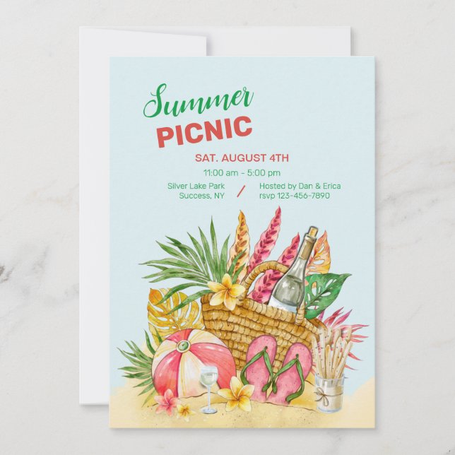 Summer Picnic Invitation (Front)