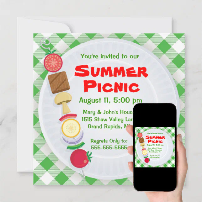 Summer Picnic Invitation | Zazzle