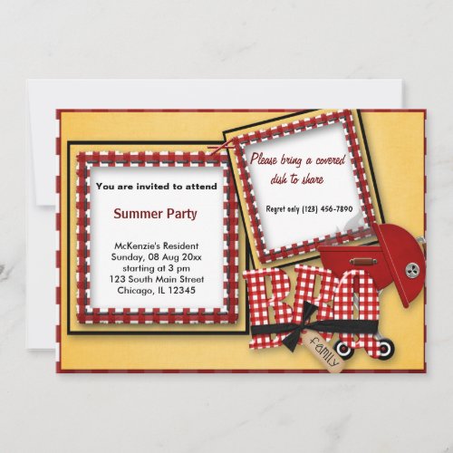 Summer Picnic Personalized Invitations