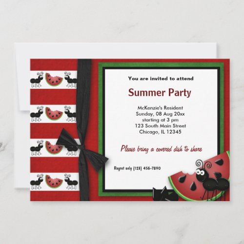 Summer Picnic Custom Announcements