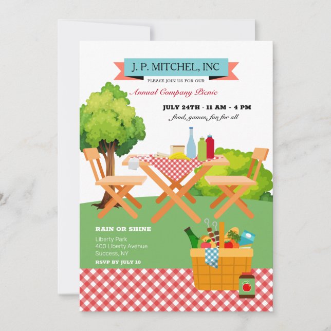 Summer Picnic Invitation (Front)