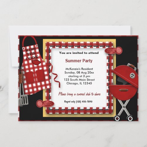 Summer Picnic Custom Announcement