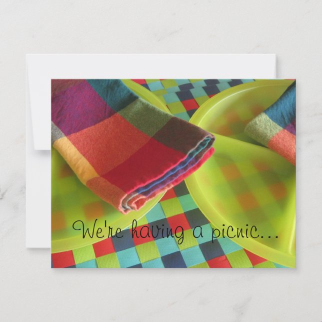 Summer Picnic Invitation - Let's Party! (Front)