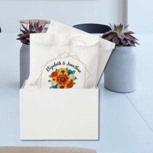 Summer Picnic Party Geometric Floral Favor Bag