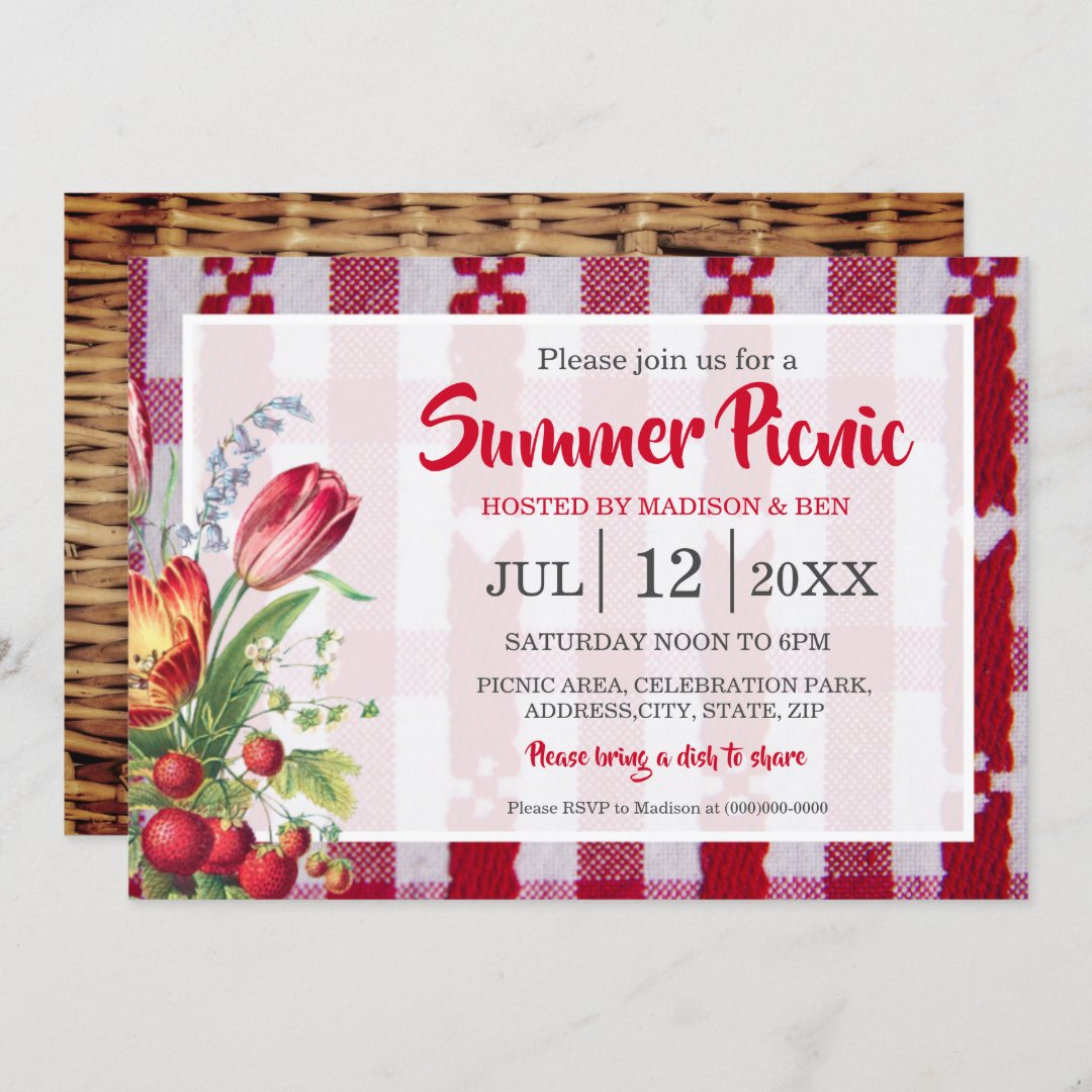 Summer Picnic Party Invitation | Zazzle