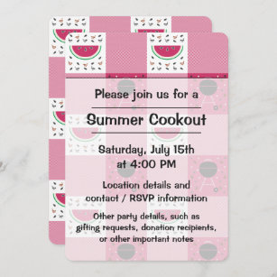Summer Picnic Party Invitation