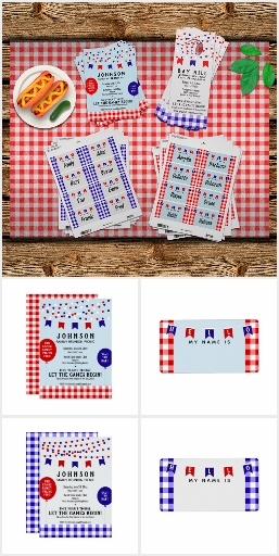 Summer Picnic Party | Red White + Blue Barbecue